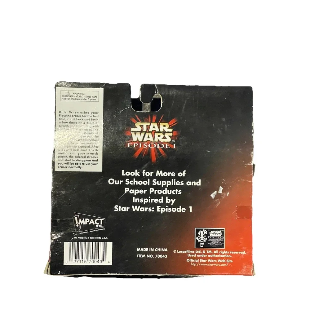 Star Wars Episode 1 Figurine Erasers 3 Pack-Anakin, R2-D2, and Jar Jar  NEW